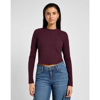 Lee Ls cropped rib tee beet