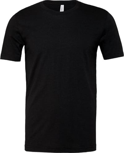 Bella+Canvas Unisex Heather CVC Short Sleeve Tee CV3001CVC - Heather Black - S