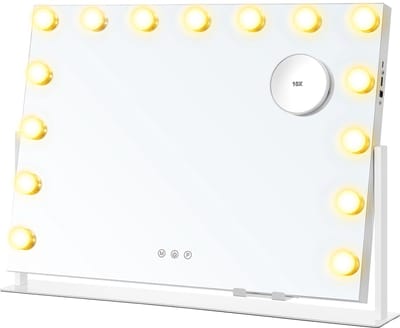 SONGMICS - Spiegel - 10x Vergroting - Oplaadpoort - Telefoonhouder