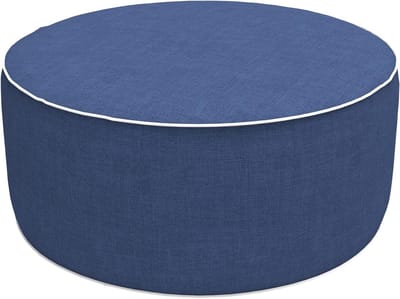 Opblaasbare Voetenbank - Ottomaan Krukje - Buiten Ontspannen - Waterafstotend Stof - 53 x 23 cm - Marineblauw