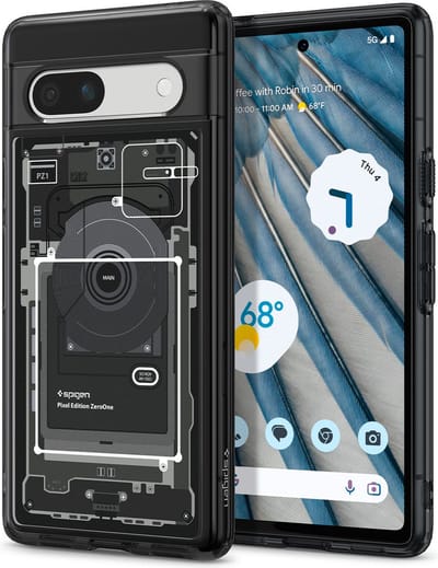 Spigen Ultra Hybrid Geschikt voor Google Pixel 7a - Back Cover - Zero One - Zwart