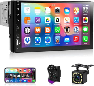 Auto Radio 1 Din - 7 Inch Touchscreen - Bluetooth en FM Radio - Veilig en plezierig rijden - SnelShoppen