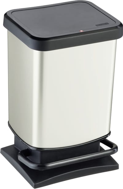 Rotho Paso pedaalemmer - prullenbak 20L - BPA vrij - wit metallic