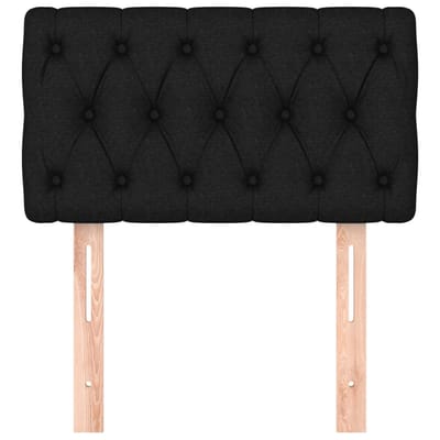vidaXL - Hoofdbord - 80x7x78/88 - cm - stof - zwart