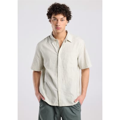 America Today Ido Green/brown Maat: S | Casual Overhemden Outlet | Heren | Groen