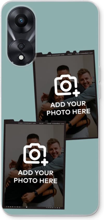 Gepersonaliseerd - Case Company® - Hoesje geschikt voor Oppo A78 5G hoesje - Polaroid Zwart - Soft Cover Telefoonhoesje - Bescherming aan alle Kanten en Schermrand