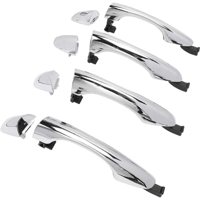 Jeu de 4 poignées de porte extérieure ABS Chrome Fonctionnement fluide Prise en main confortable 82651C5010 pour Sorento 2016 à 2020 white