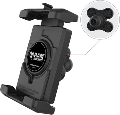 Quick-Grip™ Pro XL Telefoonhouder met Kogel en Trillingdemper RAM-HOL-PD7BVU
