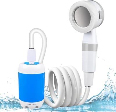 Campingdouche Draagbaar - Elektrische Douchepomp met 4000MAh Oplaadbare Batterij - IPX7 Waterpomp voor Wandelen - Autowassen - Huisdierzwembad