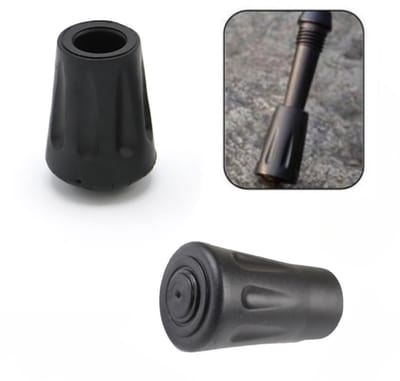 2 stuks Wandelstok dop - Walking Doppen - Eindstop Wandelstok – Stokdop - Reservedoppen Stick – Krukdoppen - antislip voetpad - LOUZIR
