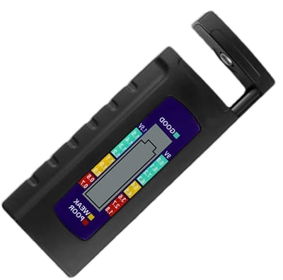 Batterijtester - Energie Monitor - Batterijen Controleren - Helder LCD Scherm - Compact Formaat - Zwart