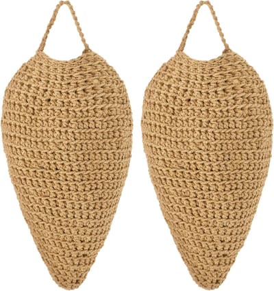 2-pack Klein Kunstmatig Wespennest voor Buitengebruik - Valse Wespennesten om Wespen - Hornezels en Gelejackets Af te Schrikken - Hangend Decoratief Nest voor Tuin - Balkon en Terras - Natuurlijk Uitzien - Weerbestendig