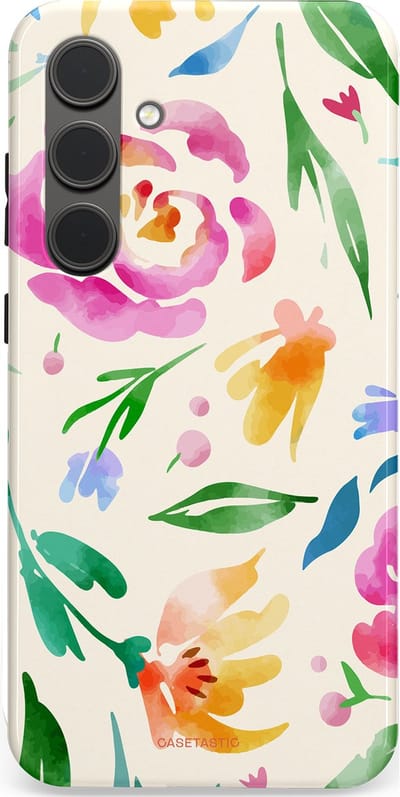 Casetastic Hoesje Geschikt voor Samsung S24 Plus - Stijlvolle Beschermende Duo-layer Case - Floral Flow