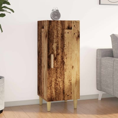 vidaXL - Dressoir - Oud - Hout - 34,5 - x - 34 - x - 90 - cm - Bewerkt - hout