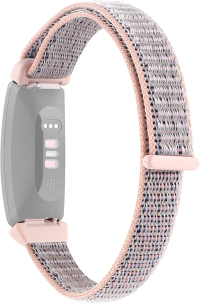 Nylon bandje - geschikt voor Fitbit Inspire 2 / Ace 3 - roze