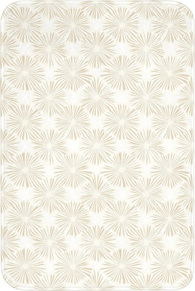 Badmat 60x90 cm - Antislip - Abstract - Motief - Beige - Badmatten voor badkamer - Badkamermat - Douchemat - Badkamer mat