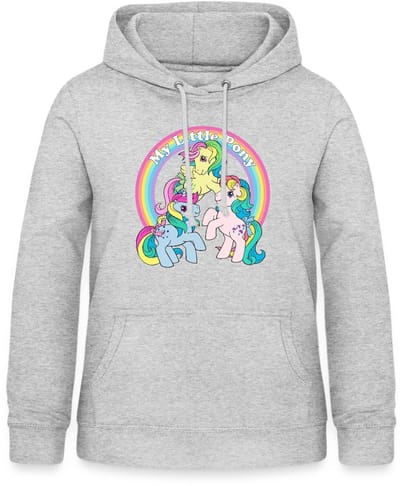 My Little Pony Retro Kleurige Ponys Met Regenboog Hoodie Dames