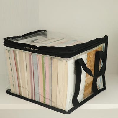 Transparante Opbergzak, Waterdichte Organizer voor Boeken en Documenten, Lichtgewicht Multifunctionele Container voor Materialen met Handvatten, Ideaal voor Thuis en Kantoor