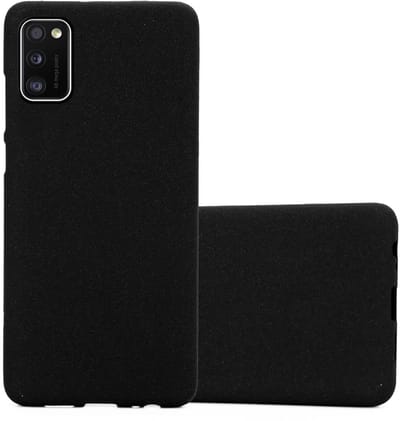 Cadorabo Hoesje geschikt voor Samsung Galaxy A41 in FROST ZWART - Beschermhoes gemaakt van flexibel TPU silicone Case Cover
