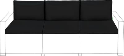 Zitkussens met Rugkussens - Buiten Tuinkussens - Waterbestendige Tuinstoelkussens voor Rotan Stoelen - Stoelkussen voor Terrasmeubilair