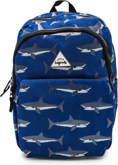 LITTLE LEGENDS BACKPACK L SHARK MOUTH Kinder Rugzak / Schooltas kinderen Jongen rugtas school met print - Blauw - One Size - (7421097383624)