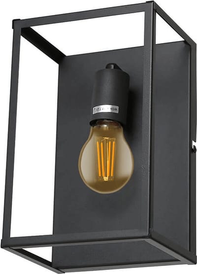 LED Wandlamp - Woonkamer Decoratie - Wandlamp Woonkamer - Zwart - E27 - 2400K - Inclusief lamp
