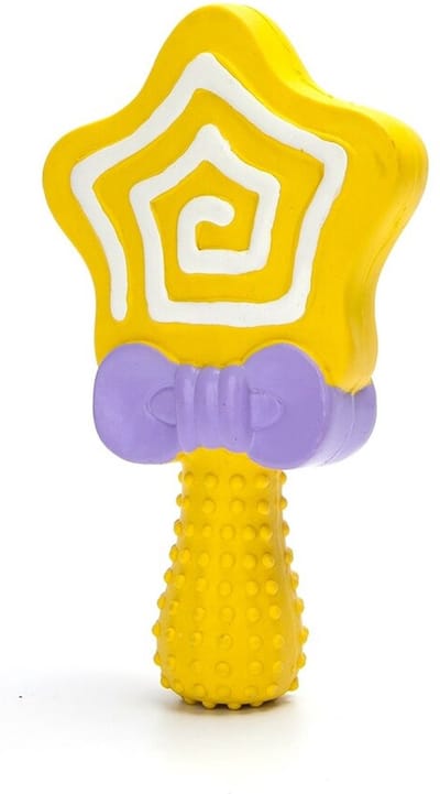 Nobleza Hondenspeelgoed met Piep - Latex Lolly - Piepspeelgoed voor Honden & Puppy’s - 14,5 cm - Geel