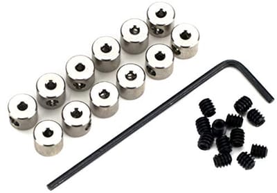 Dura-Collars Plated Brass 1/16in (1.5mm) - 12 Stuks