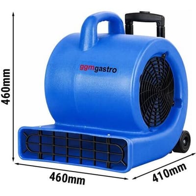 GGM Gastro Air Mover Bodentrockner / Teppichtrockner - 3 Geschwindigkeiten - 850 Watt - Reichweite: 20 m - 1350 U/min - mit Teleskopgriff & Rollen