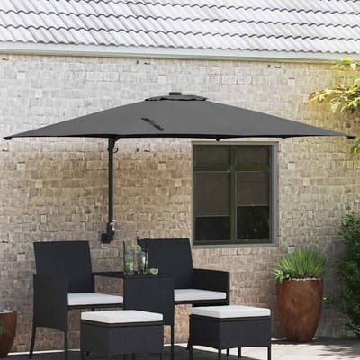 vidaXL - Tuinparasol - Antraciet - 248,5 - x - 247,5 - x - 160 - cm - Polyester - en - Staal