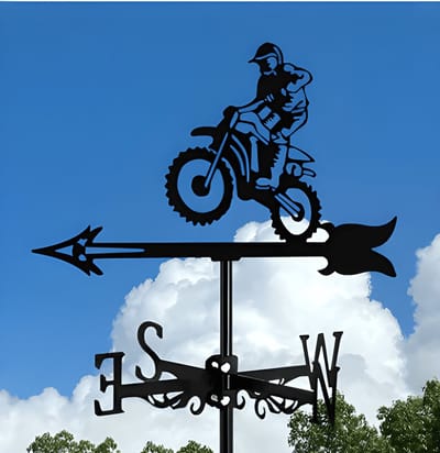 Metalen Windspinner met Dierenmotief - Smeedijzeren Tuin Decoratie voor Buiten - Ornament voor Daktuinen & Binnenplaatsen-Mountainbike-Belle‘s product-Belle's product