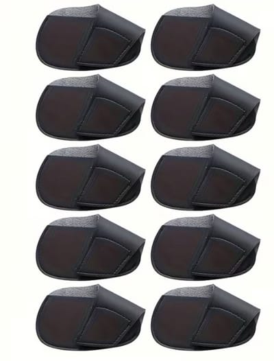 Golf Club Covers IJzer Zwart – Golf Headcover Set – Bescherming voor je IJzers - Golfclub Covers - 10 stuks - Leer - Golf Accessoires - Golf Headcovers - Golf Spullen