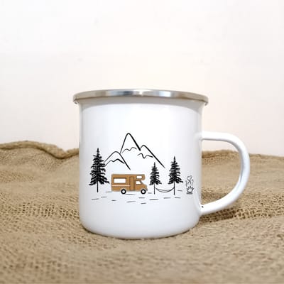 Beker - campingbeker - Camper kleur - duurzaam - emaille beker – CamperHomie