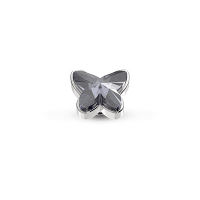 Melano Twisted Butterfly Steentje Crystal Silver Night Zilver