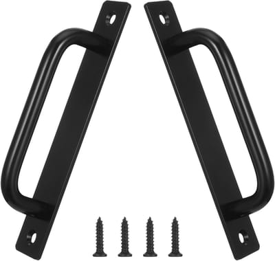 Schuifdeurgrepen Set - Meubelgrepen - Kastdeuren Vernieuwen - Modern Zwart Design - 2 Stuks - Zwart
