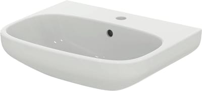 Wastafel Keramiek - Badkamer Wasbak - Dagelijks Gebruik - Met Overloop Gat - 55cm Breed - Wit