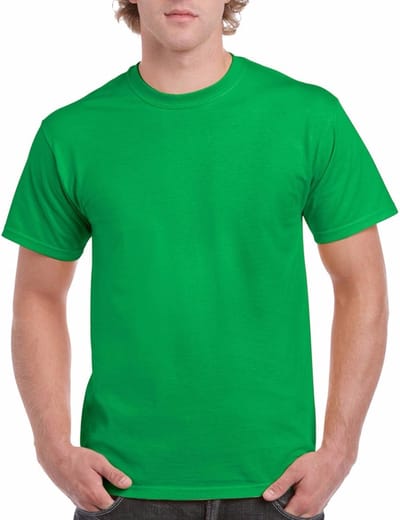 Felgroen katoenen shirt voor volwassenen M (38/50)