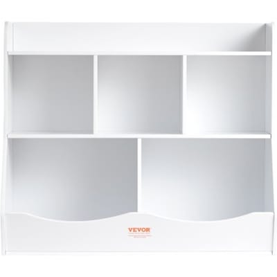 VEVOR Houten opbergbak voor kinderen, speelgoedopslagorganisator met boekenplank, 89x40x76cm 5 compartimenten speelgoedkast, kinderboek en speelgoedplank voor kinderkamer, speelkamer