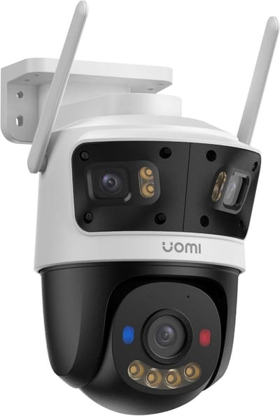 Beveiligingscamera - Buitencamera PTZ - Woning Beveiligen - Drievoudige Lens Fusie - 11 MP Ultra HD - Wit