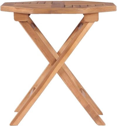 Vouwtafel Terras - Houten bijzettafel - Buiten genieten - Massief teakhout - 45 x 45 x 45 cm - Bruin