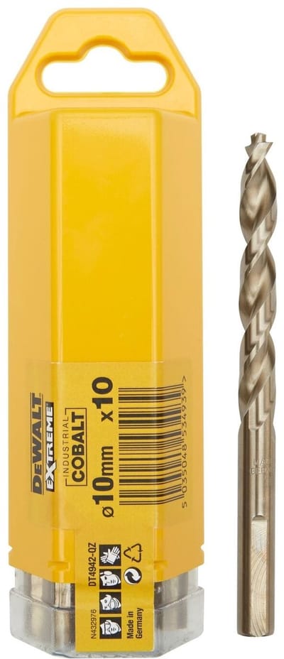 DeWALT 10.0mm Industrial Cobalt Boor HSS (10 stuks) - DT4942