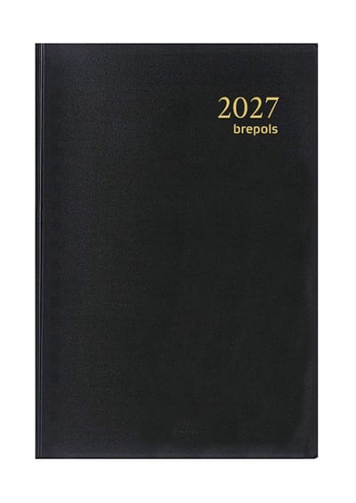 Brepols agenda 2027 - TRADE [0.814] - SETA - Zakagenda - 1 dag op 1 pagina - Dagoverzicht - Zwart - 7.7 x 12 cm/Klein formaat!!
