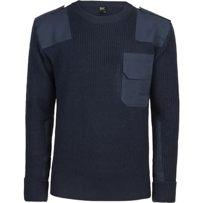 Brandit Heren Gebreide trui - marineblauw - L