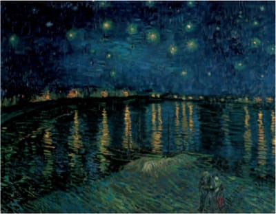 Vincent van Gogh - Sterrennacht over de Rhone - Kunstposter - 40x50 cm