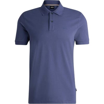Boss Heren Pallas Katoenen Regular Polo Shirt (Marineblauw)