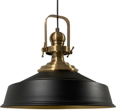 Bamyum Plafondlampen Metaal E27 Hanglamp Armatuur Lichtkap Industriële Retro Lampenkap - Zwart