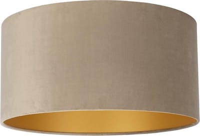Uniqq Lampenkap velours taupe Ø 50 cm - 25 cm hoog