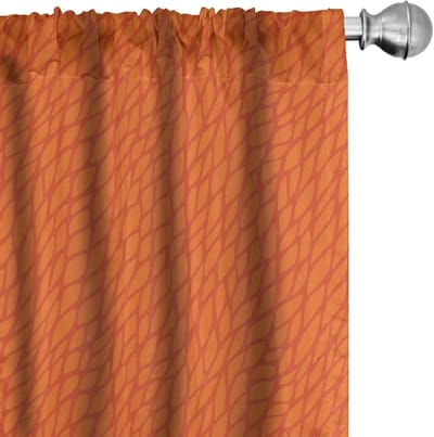 ABAKUHAUS Voorhang – verbrand oranje 2x75x245 cm – microvezel, verduisterend