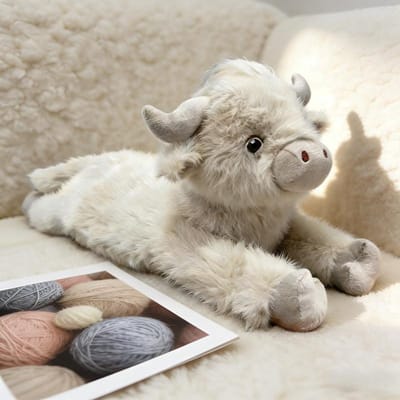 Cartoon Schattige Liggende Koe Pluche Speelgoed Zacht Dier Rundvee Pluche Speelgoed Kawaii Voor Meisjes Katoenen Dier Pluche Pop Huis Decoratie 40cm bruin