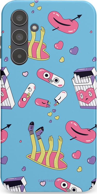 Casetastic Hoesje Geschikt voor Samsung A55 - Stijlvolle Beschermende Duo-layer Case - Liefdespil